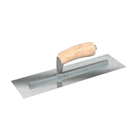Bon Tool Razor Stainless Steel Finishing Trowel - Square End - 14" x 4-1/2" with Camel Back Wood Handle 66-310